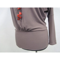 Bluzka Bonie z marszczeniem tuszującym brzuszek - beige